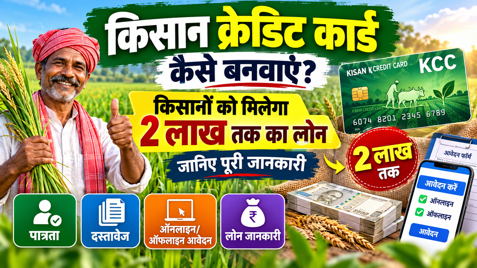 किसान क्रेडिट कार्ड कैसे बनवाएं? किसानों को मिलेगा 2 लाख तक का लोन जानिए पूरी जानकारी
