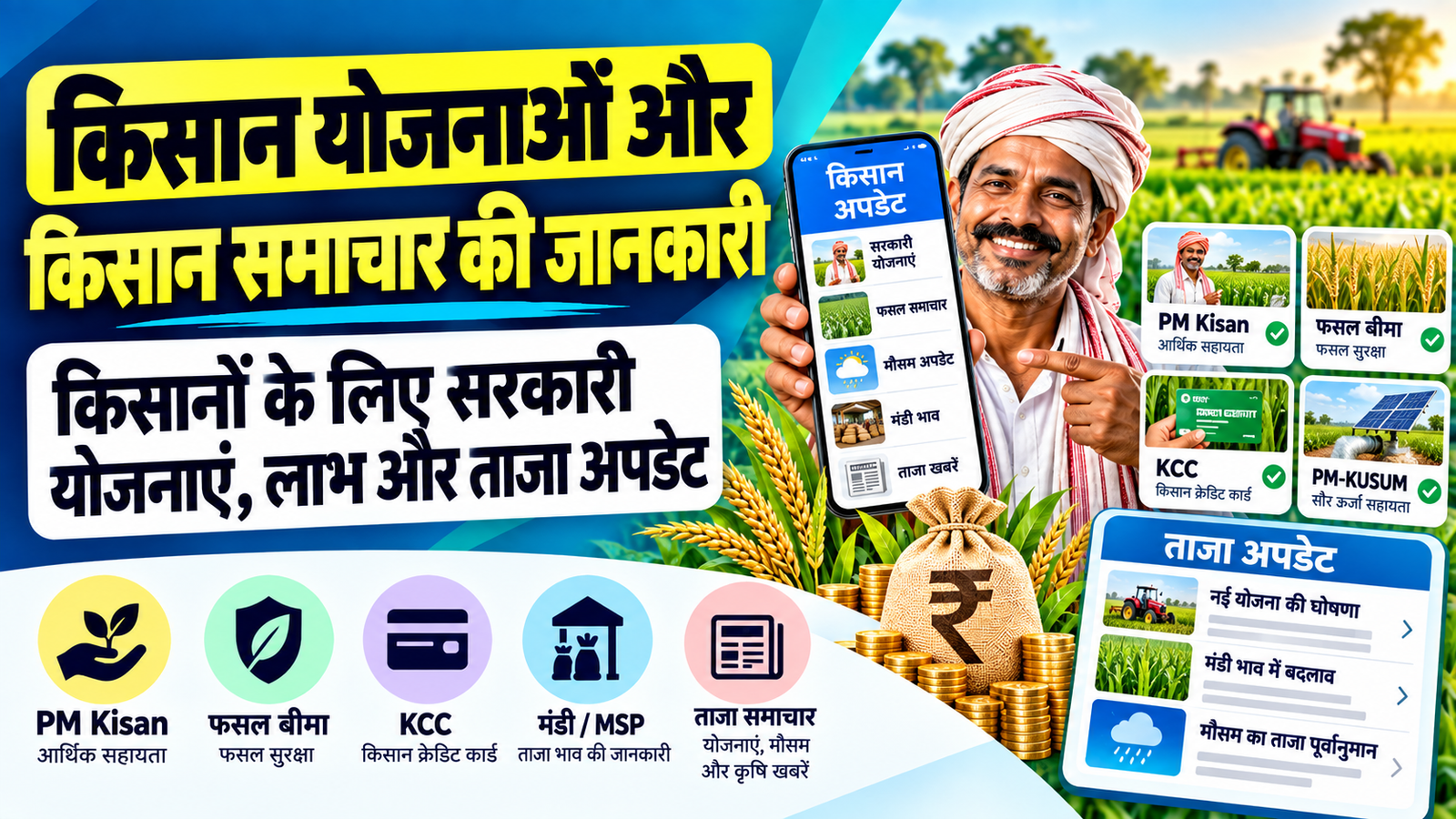 किसान योजनाओं और किसान समाचार की जानकारी किसानों के लिए सरकारी योजनाएं, लाभ और ताजा अपडेट